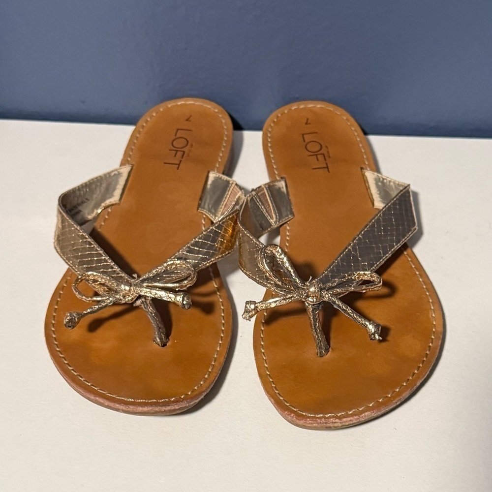 LOFT Women's Sandals With Bow Size 7 - Picture 2 of 4